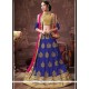 Embroidered Work Blue Lehenga Choli