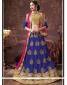 Embroidered Work Blue Lehenga Choli