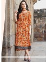 Orange Party Wear Kurti