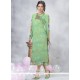 Embroidered Work Sea Green Faux Georgette Party Wear Kurti