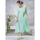 Embroidered Work Sea Green Faux Georgette Party Wear Kurti