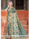 Art Silk Patch Border Work Designer Traditional Saree