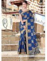 Patch Border Work Art Silk Traditional Designer Saree