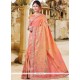 Art Silk Peach Traditional Saree