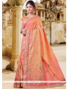 Art Silk Peach Traditional Saree