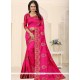 Weaving Work Hot Pink Traditional Designer Saree