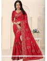 Red Designer Traditional Saree