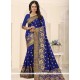 Art Silk Blue Designer Traditional Saree