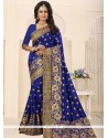 Art Silk Blue Designer Traditional Saree