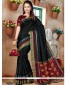 Weaving Work Black Traditional Designer Saree