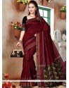 Maroon Weaving Work Art Silk Designer Traditional Saree