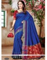 Art Silk Blue Traditional Saree