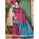 Magenta Weaving Work Traditional Saree