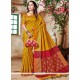 Art Silk Mustard Traditional Saree