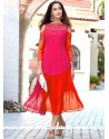 Faux Georgette Embroidered Work Party Wear Kurti