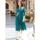 Firozi Embroidered Work Party Wear Kurti