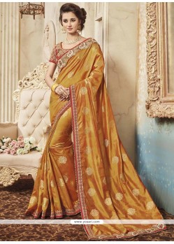 Patch Border Work Art Silk Designer Traditional Saree