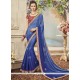 Faux Chiffon Blue Shaded Saree