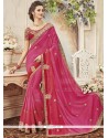 Art Raw Silk Embroidered Work Designer Traditional Saree