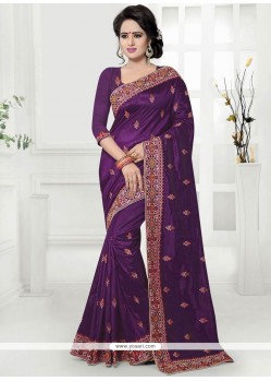 Resham Work Art Silk Designer Traditional Saree