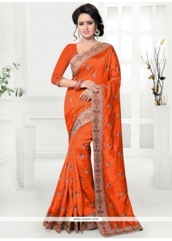 Art Silk Embroidered Work Traditional Saree