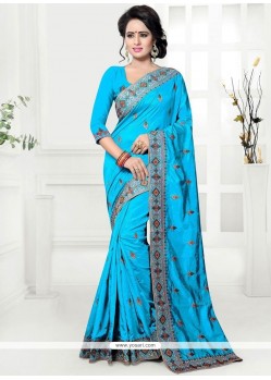 Art Silk Embroidered Work Traditional Saree