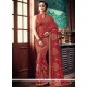 Art Silk Pink Lace Work Designer Traditional Saree