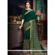 Art Silk Green Lace Work Traditional Designer Saree