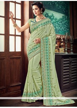 Sea Green Art Silk Designer Traditional Saree