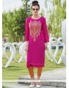 Hot Pink Party Wear Kurti