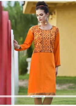 Embroidered Work Cotton Party Wear Kurti