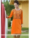 Embroidered Work Cotton Party Wear Kurti