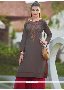 Embroidered Work Party Wear Kurti