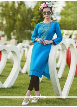 Embroidered Work Cotton Party Wear Kurti