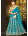 Art Silk Blue Lehenga Choli