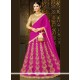 Lace Art Silk Lehenga Choli In Rani