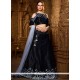 Net Black And Grey A Line Lehenga Choli