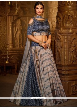 Net Multi Colour A Line Lehenga Choli