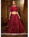 Art Silk Magenta A Line Lehenga Choli