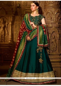 Art Silk A Line Lehenga Choli