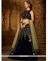 Lace Work Velvet A Line Lehenga Choli