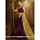 Purple Cutdana Work Banarasi Silk A Line Lehenga Choli