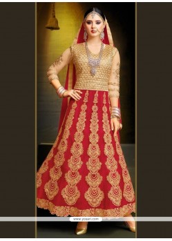 Art Silk Embroidered Work Anarkali Suit