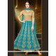 Art Silk Blue Zari Work Anarkali Suit