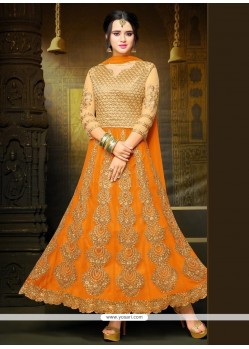 Art Silk Zari Work Anarkali Suit