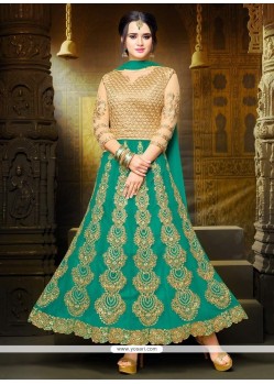 Art Silk Zari Work Anarkali Suit