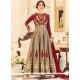 Tafeta Silk Embroidered Work Floor Length Anarkali Suit