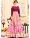 Pink Faux Georgette Floor Length Anarkali Suit