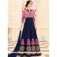 Navy Blue Floor Length Anarkali Suit