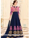 Navy Blue Floor Length Anarkali Suit